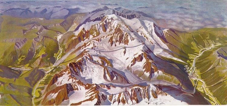 M. Bianco e funivia dei ghiacciai