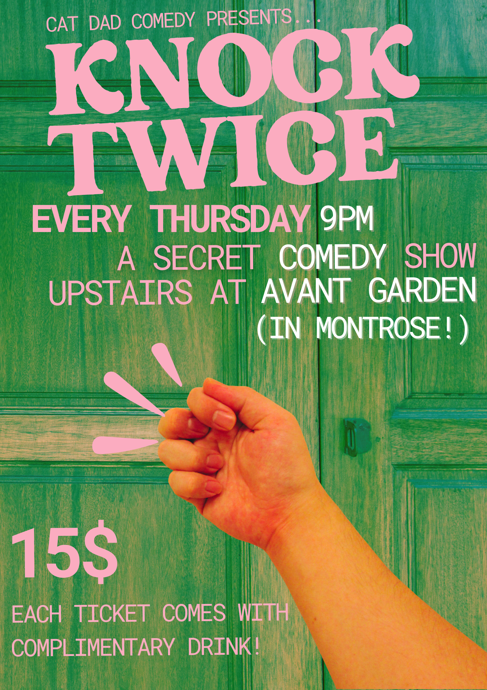 An image of a comedy show at Avant Garden