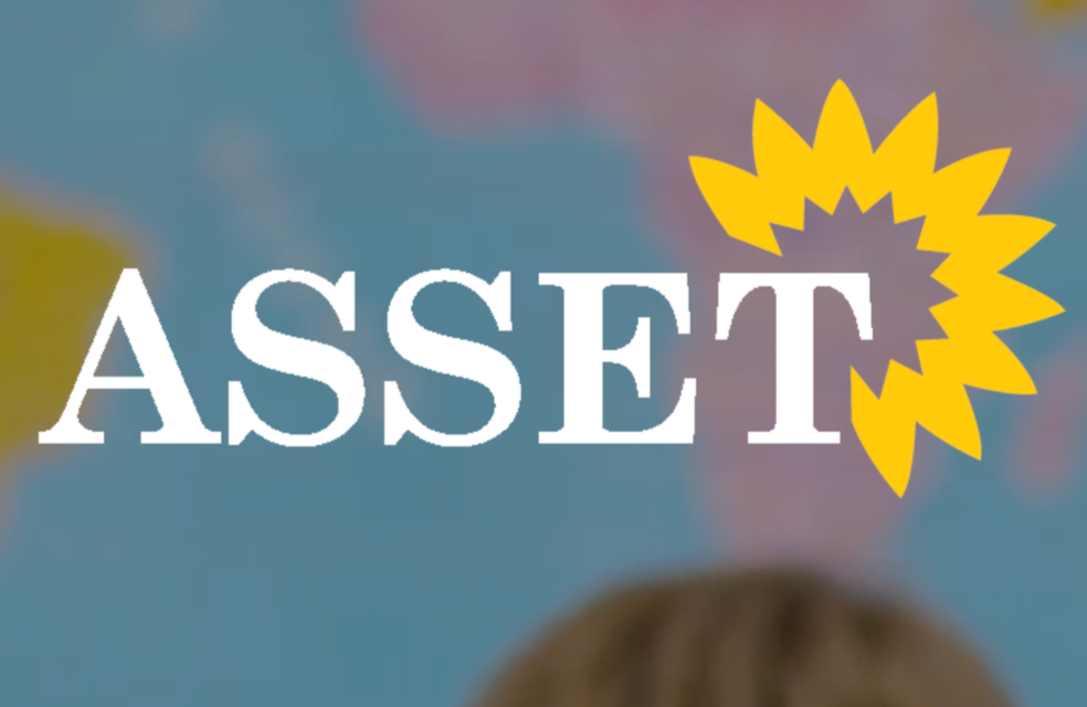 Logo of a company named Asset with a yellow starburst graphic behind the letter T in white font on a blue background.