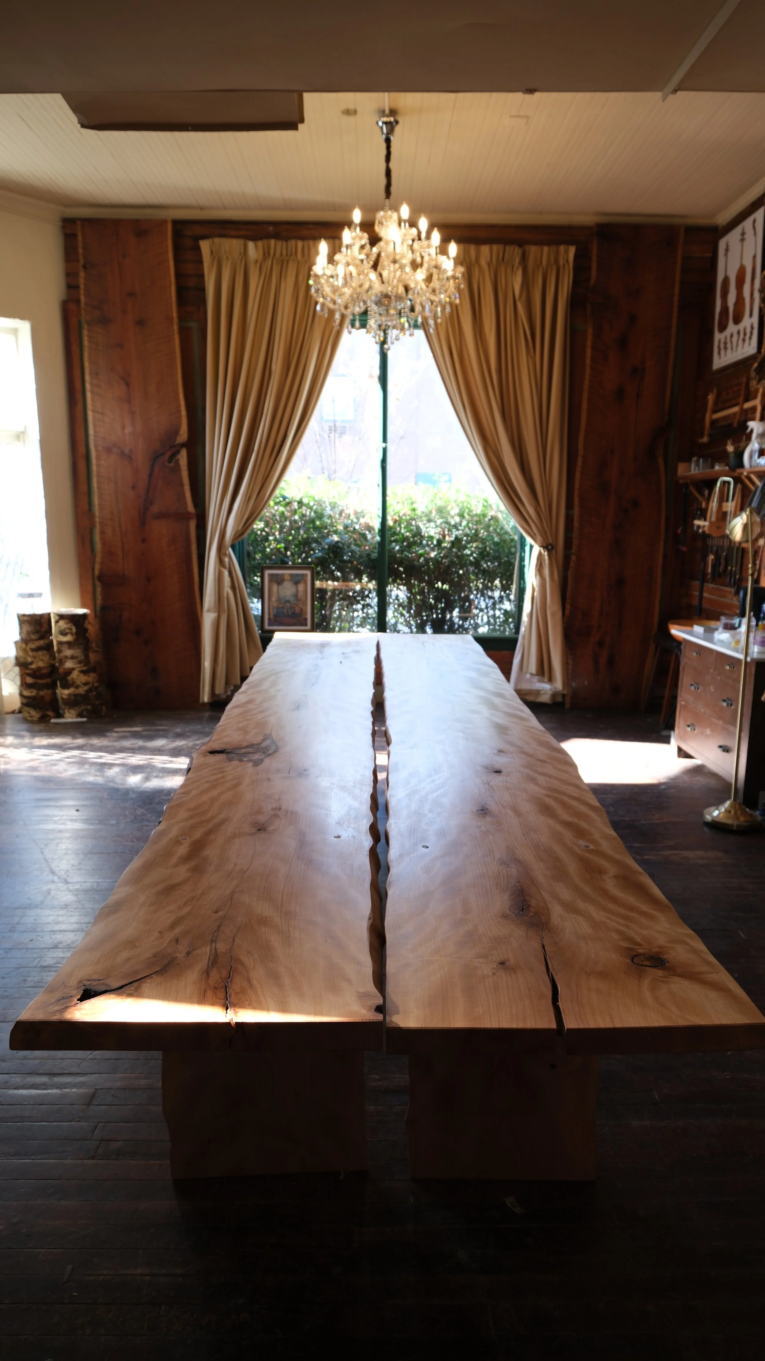 Curly American Beech Dining Table