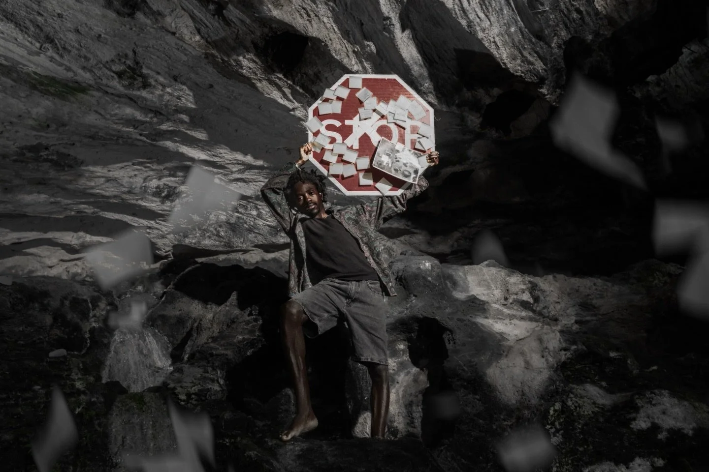 Artwork by @robertoxch 
Model @lzrdofoz 

moving fast
NOT closer to anything
just further away from myself
&ldquo;THESE WALLS&rdquo;

not built from stone,
but from pressure, noise, and everything I couldn&rsquo;t keep up with
I saw the signs&hellip;