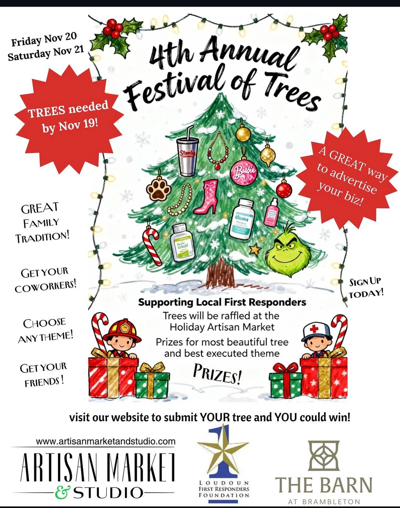 🎄 Super excited for PLAfully Made to be part of the 4th Annual Festival of Trees at @thebarnatbrambleton!

Want to join in? Check out @artisanmarketandstudio for details on donating a decorated tree &mdash; and you can even enter for a chance to win