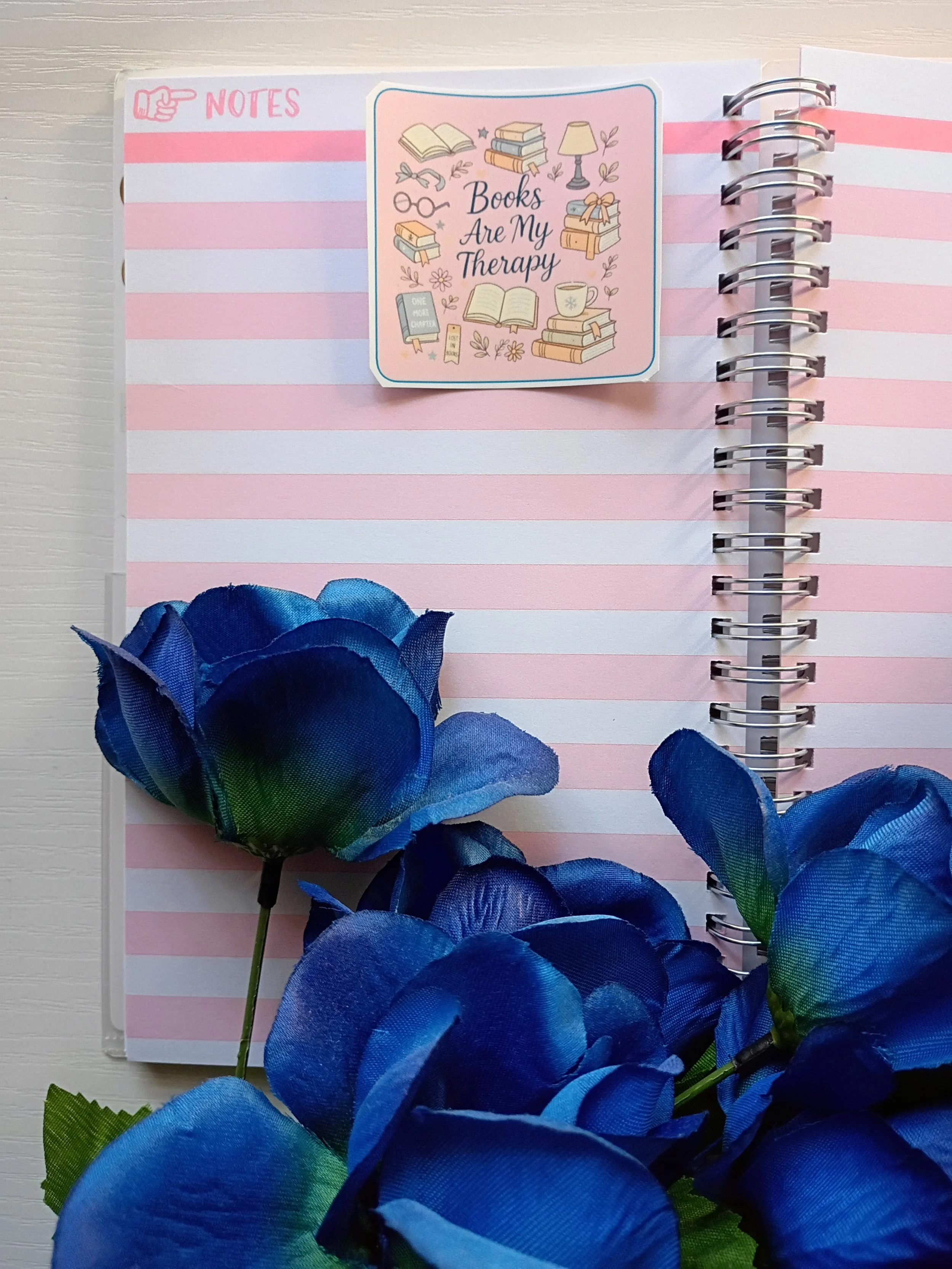 "Books Are My Therapy'" Sticker