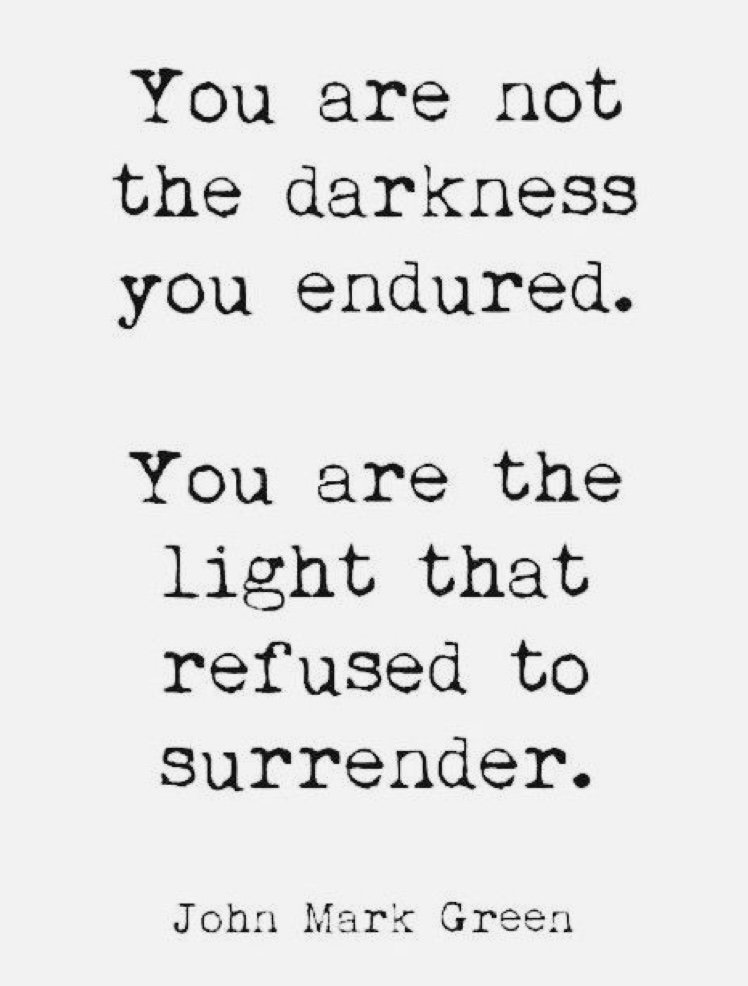 Inspirational quote by John Mark Green about strength and resilience.