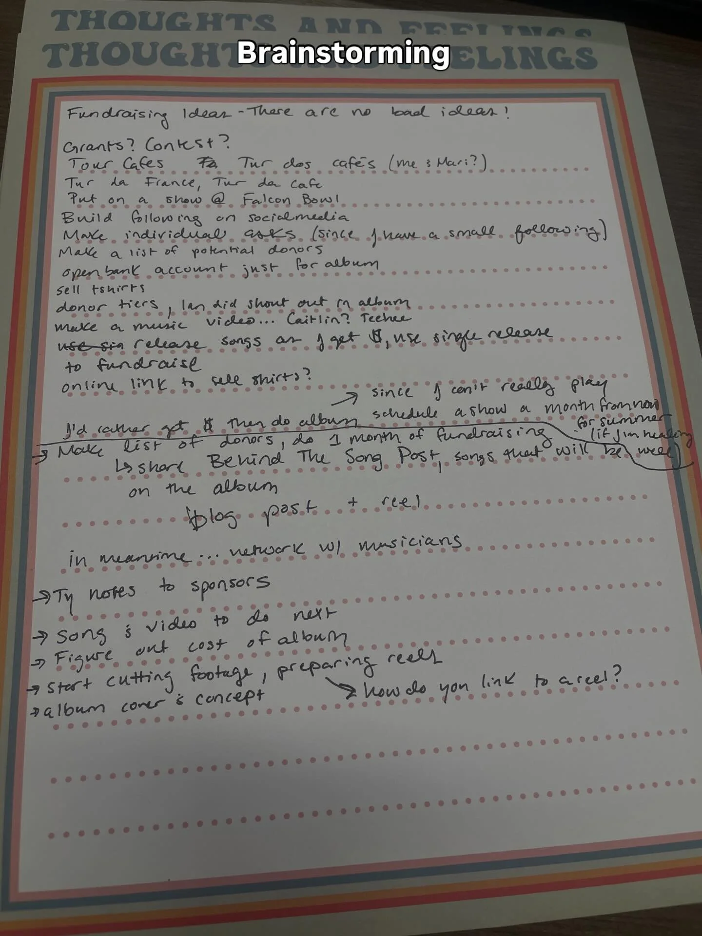 What are your ideas? #showyourwork #music #creativity