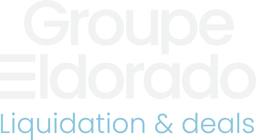 Groupe Eldorado liquidation and deals logo on black background