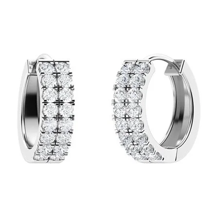 Diamond Hoops Earring
