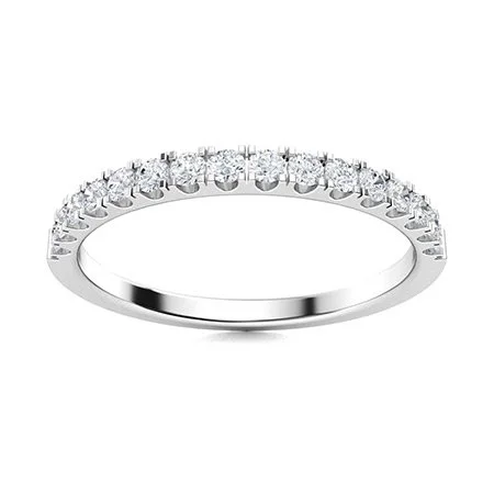 White Sapphire and Diamond Wedding Ring