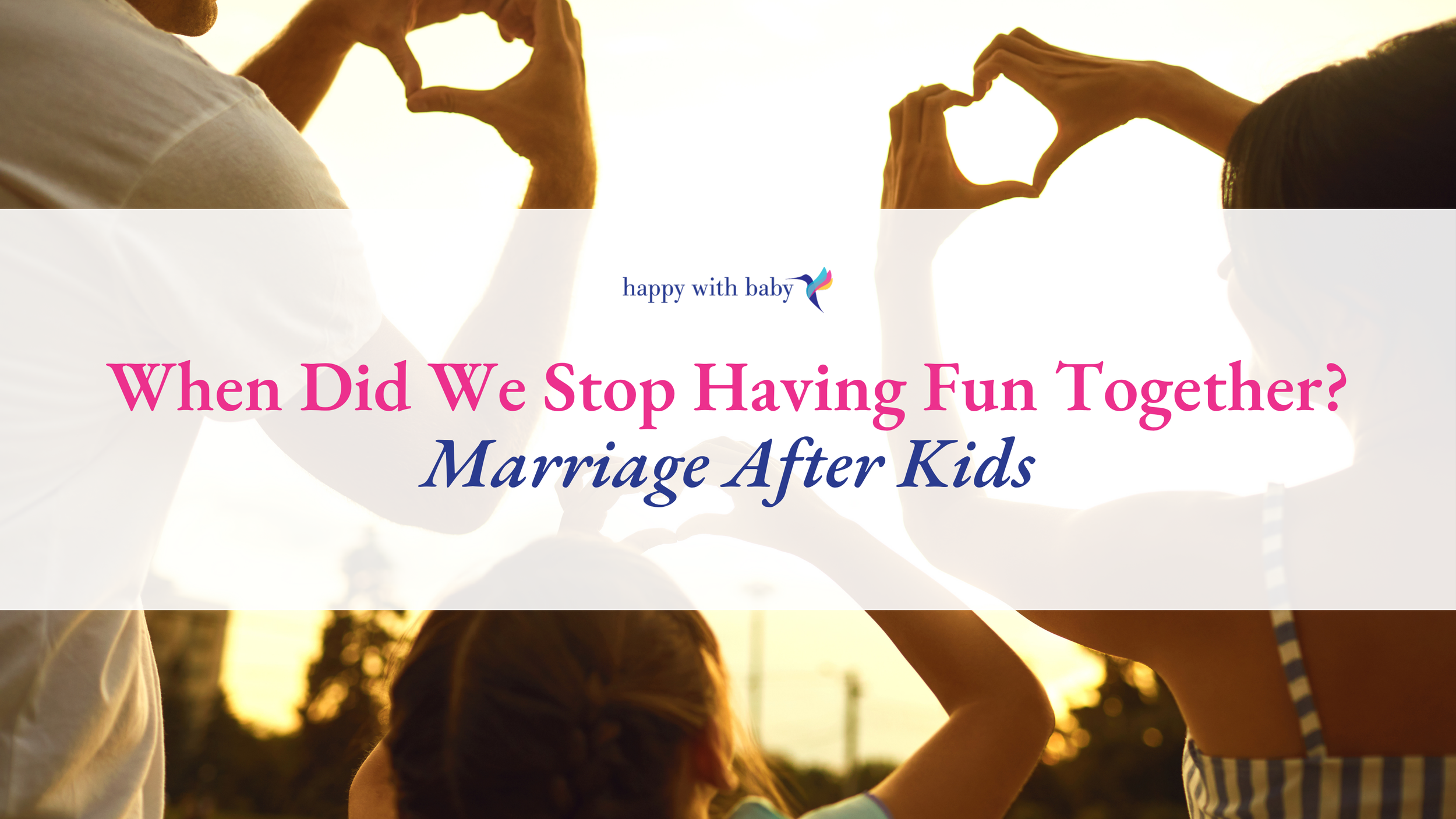 Couple laughing together and enjoying a playful moment in their relationship after having kids.