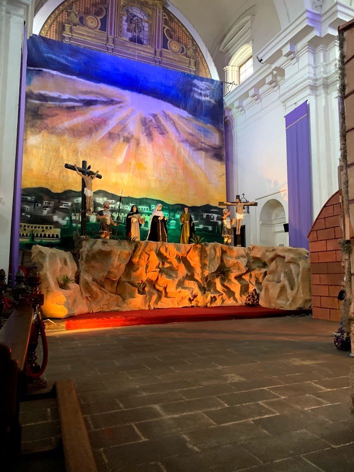 Telón de Velación para Velación de Jesús, Templo San Francisco el grande Antigua Guatemala, Año 2019