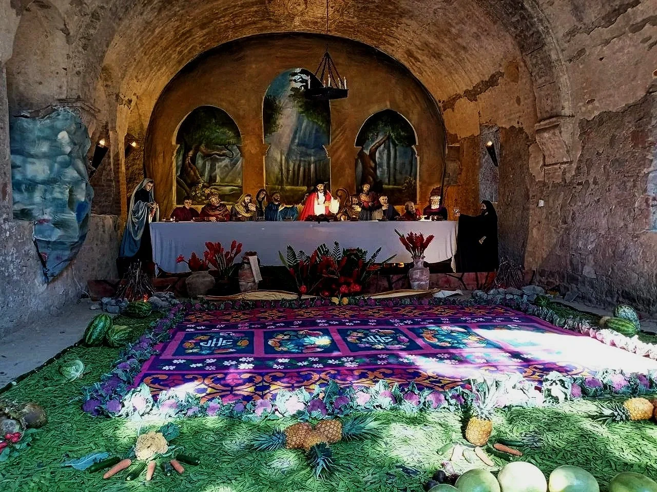 Telón de Velación para Velación de Jesús, Templo San Francisco el grande Antigua Guatemala, Año 2023
