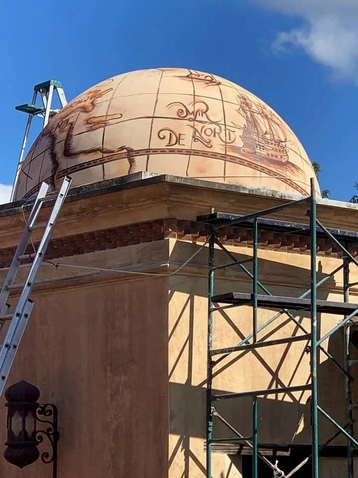 Mural en Proceso en Cúpula de Residencia en Antigua Guatemala