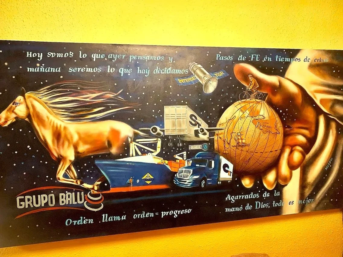 Pintura sobre Historia de Empresario Guatemalteco destacado 2016