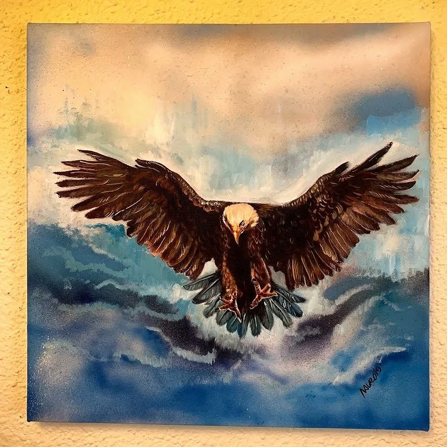 Pintura de de Aguila encargo de Cliente turista 2017