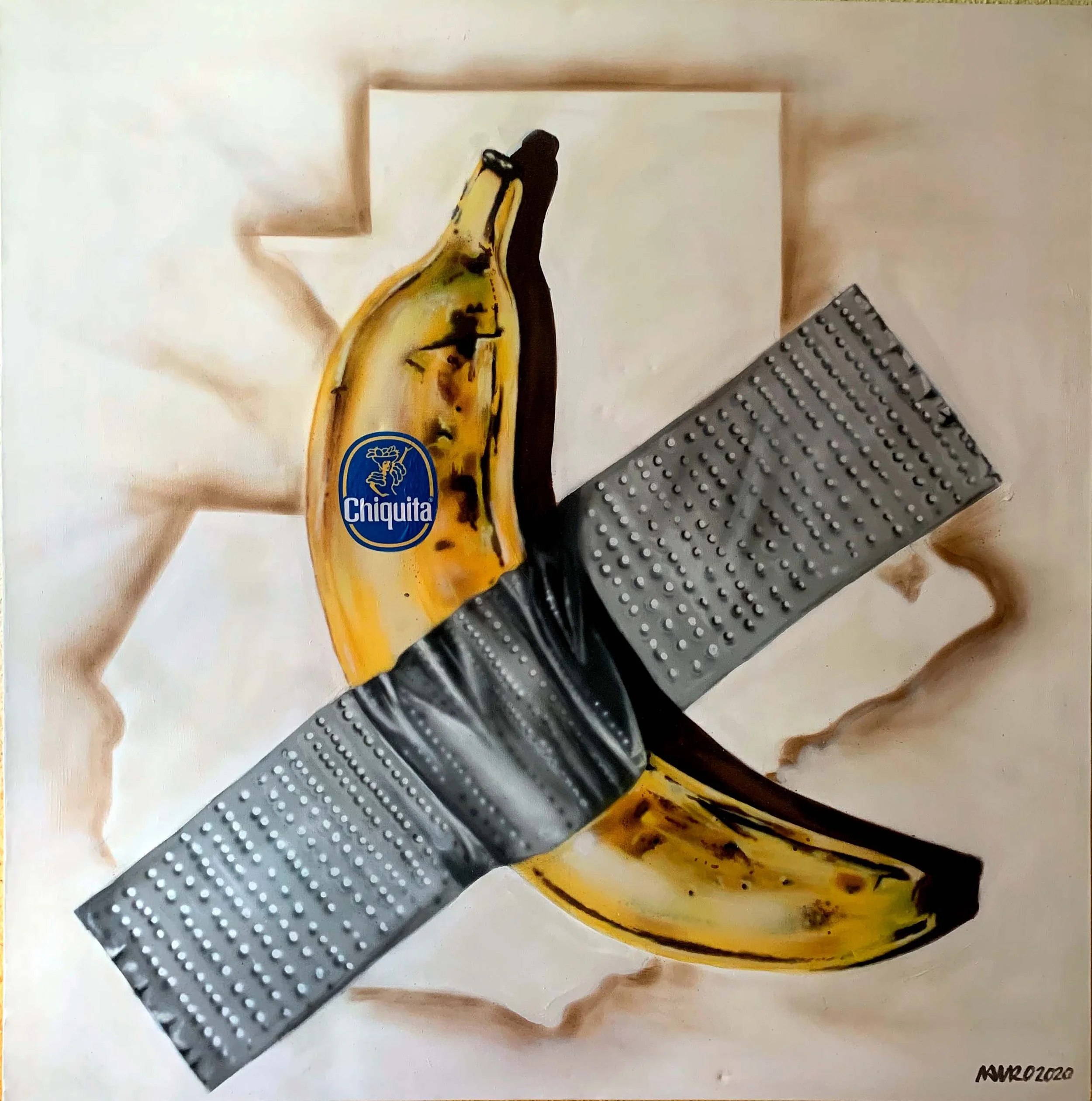 Titulo: Banana Republic
Medidas: 150 cm X 150 cm
Técnica: Acrílico sobre lienzo
Año: 2021