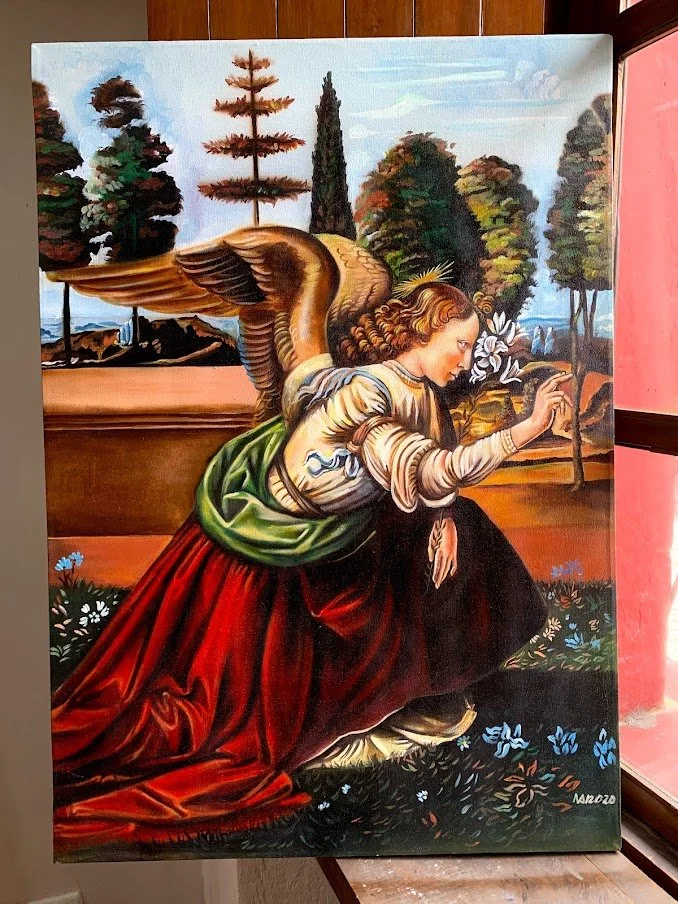 Pintura de San Gabriel Arcángel Para residencia en Antigua Guatemala 2019