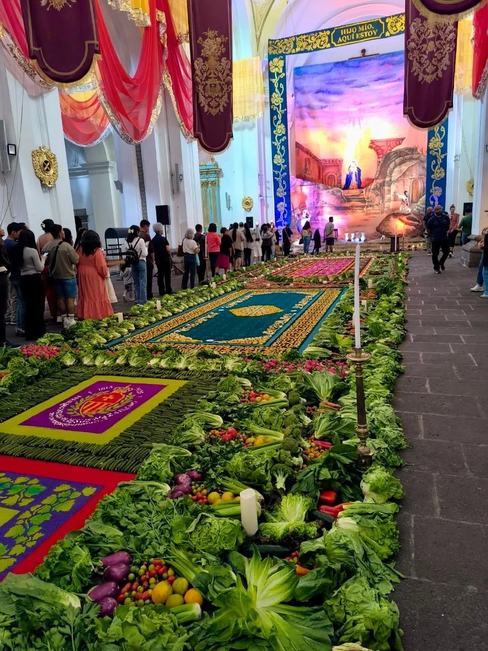 Telón de Velación de La Virgen, Templo La Merced de Antigua Guatemala, Año 2026