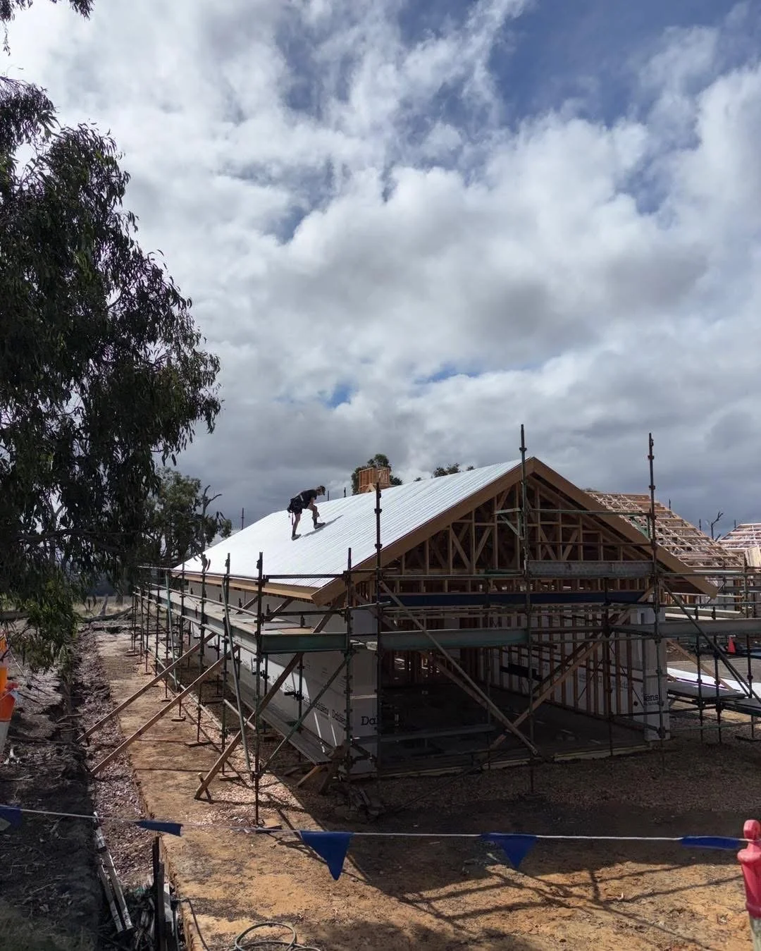 New roof on house. roofing plumber