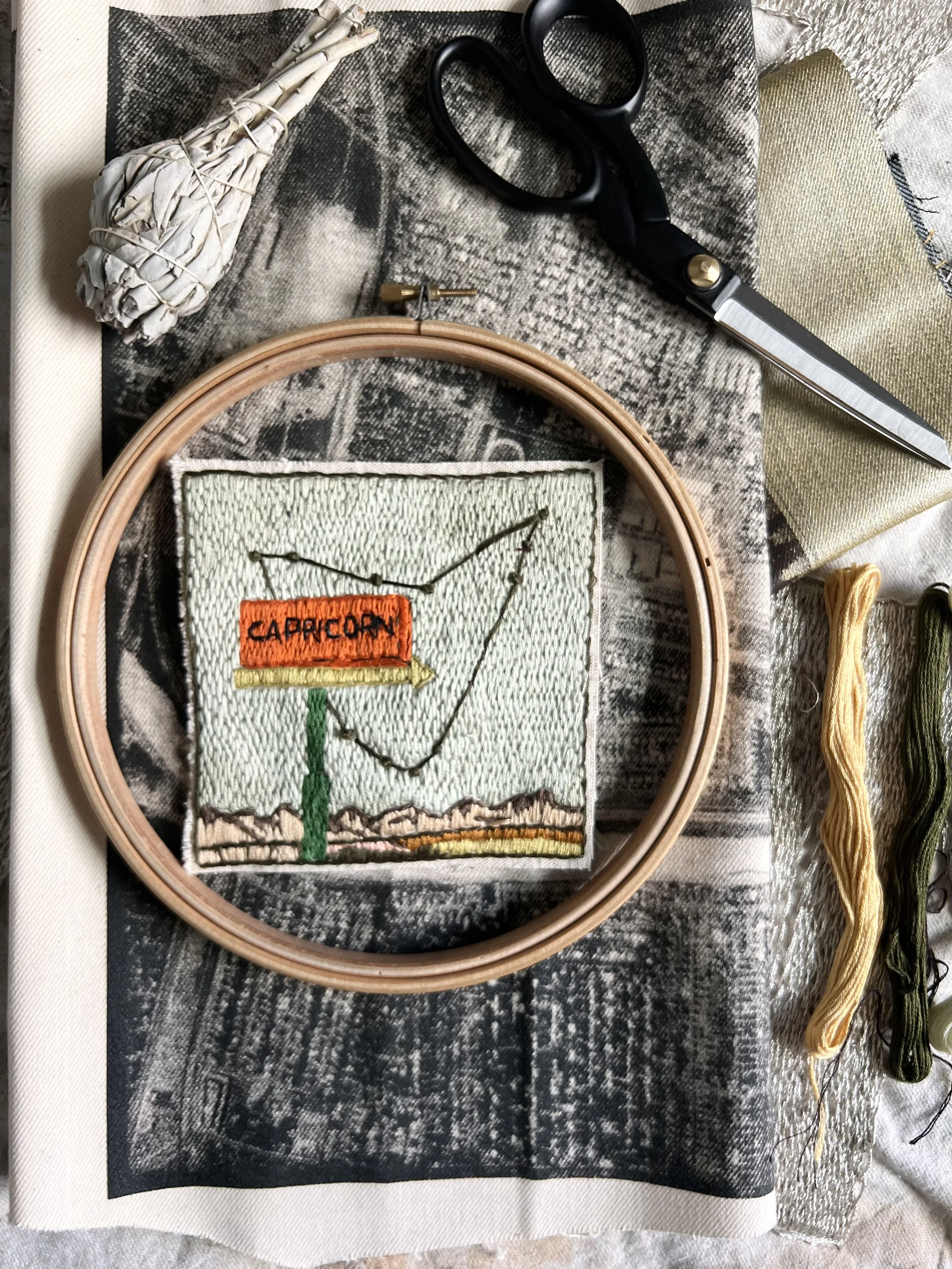 Capricorn Embroidered Zodiac Patch