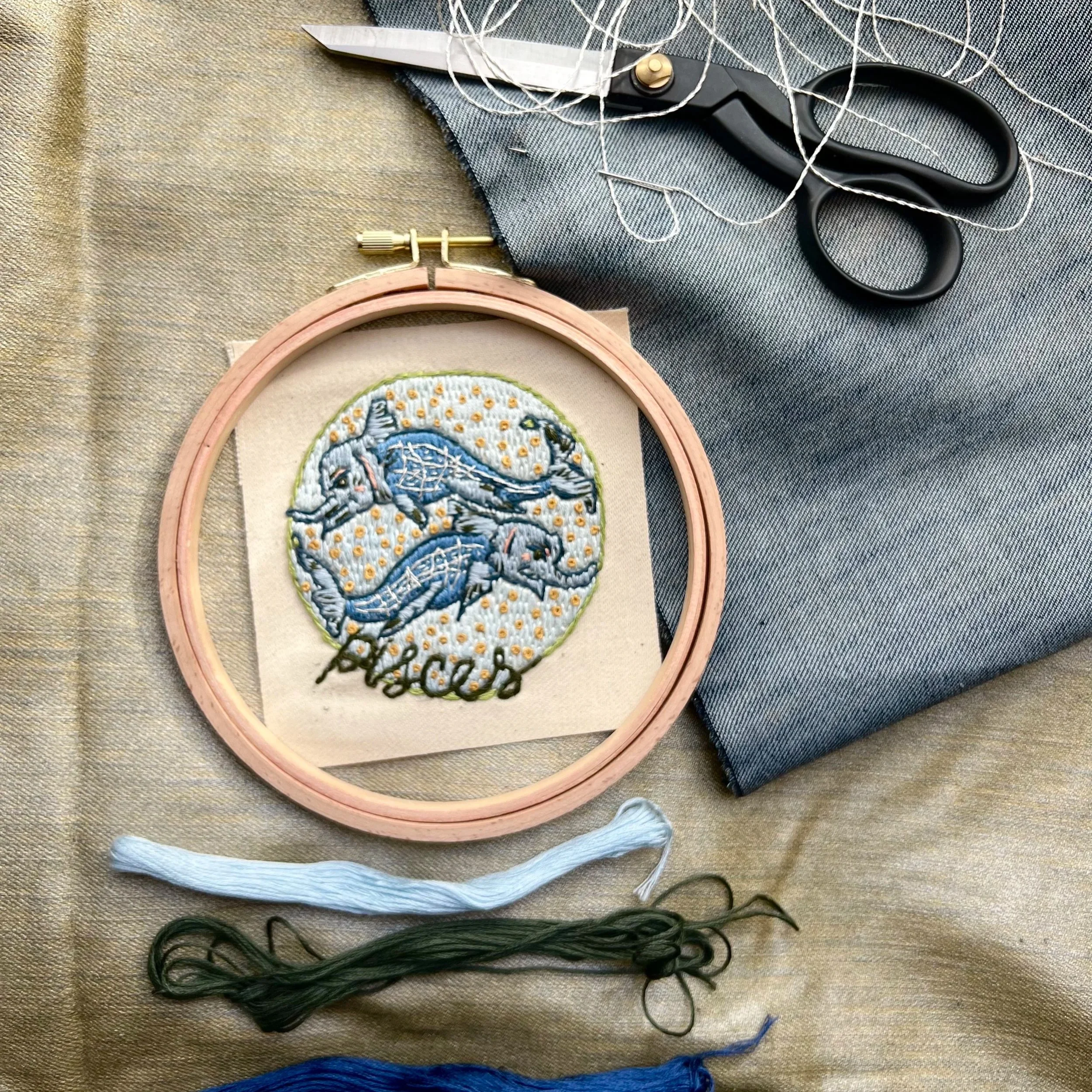 Pisces Embroidered Zodiac Patch