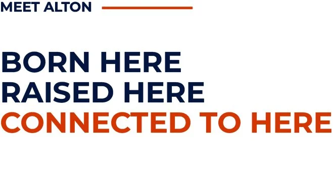 Image with Text that say "Meet Alton who is running for Mayor of Sechelt, He was Born Here Raised Here and Connected to Here.