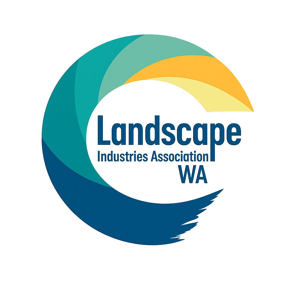 Resibound Landscape Industries Association WA member logo – eco‑friendly landscaping and resin bound paving Perth