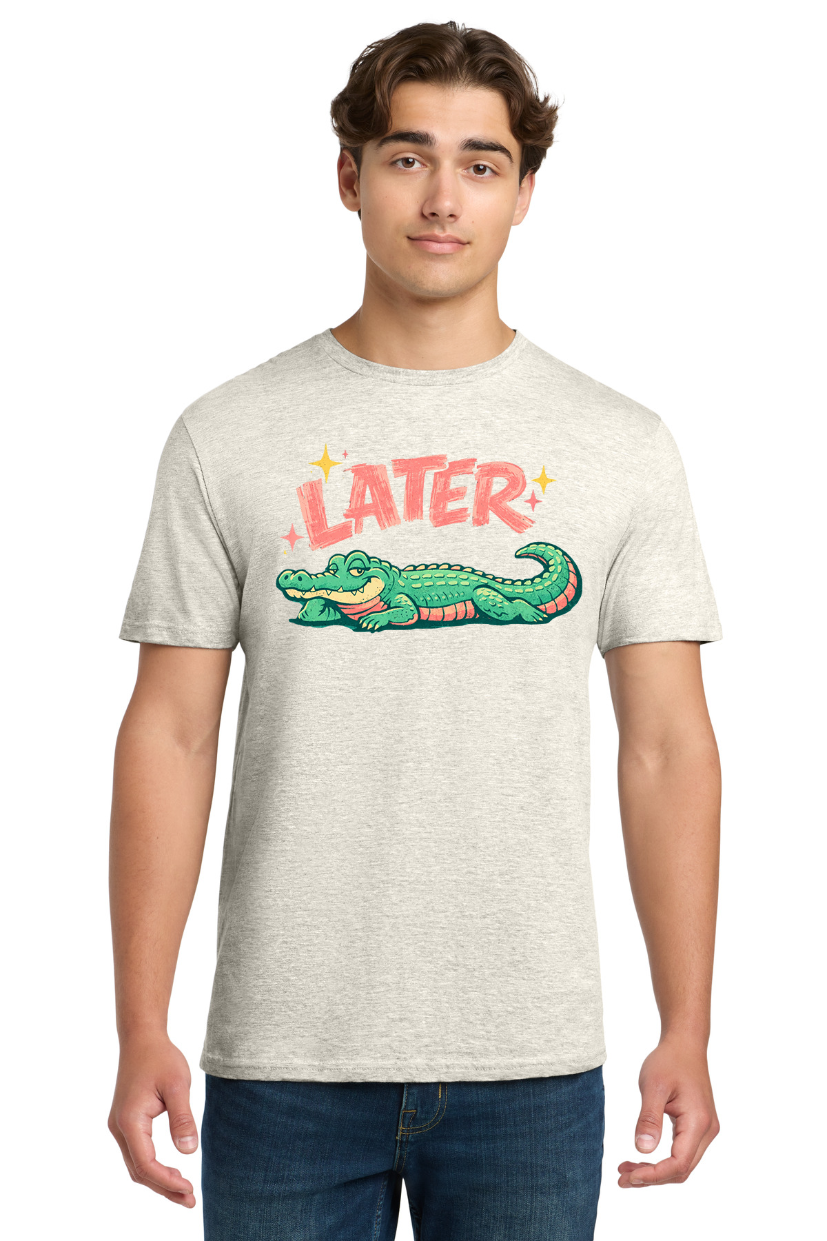Peachy Later Gator, After While Crocodile T-Shirt