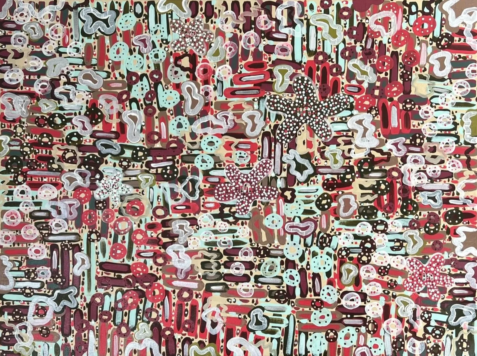 "Forever Connected" 
Acrylic on Canvas 
76.2 x 101.6cm 