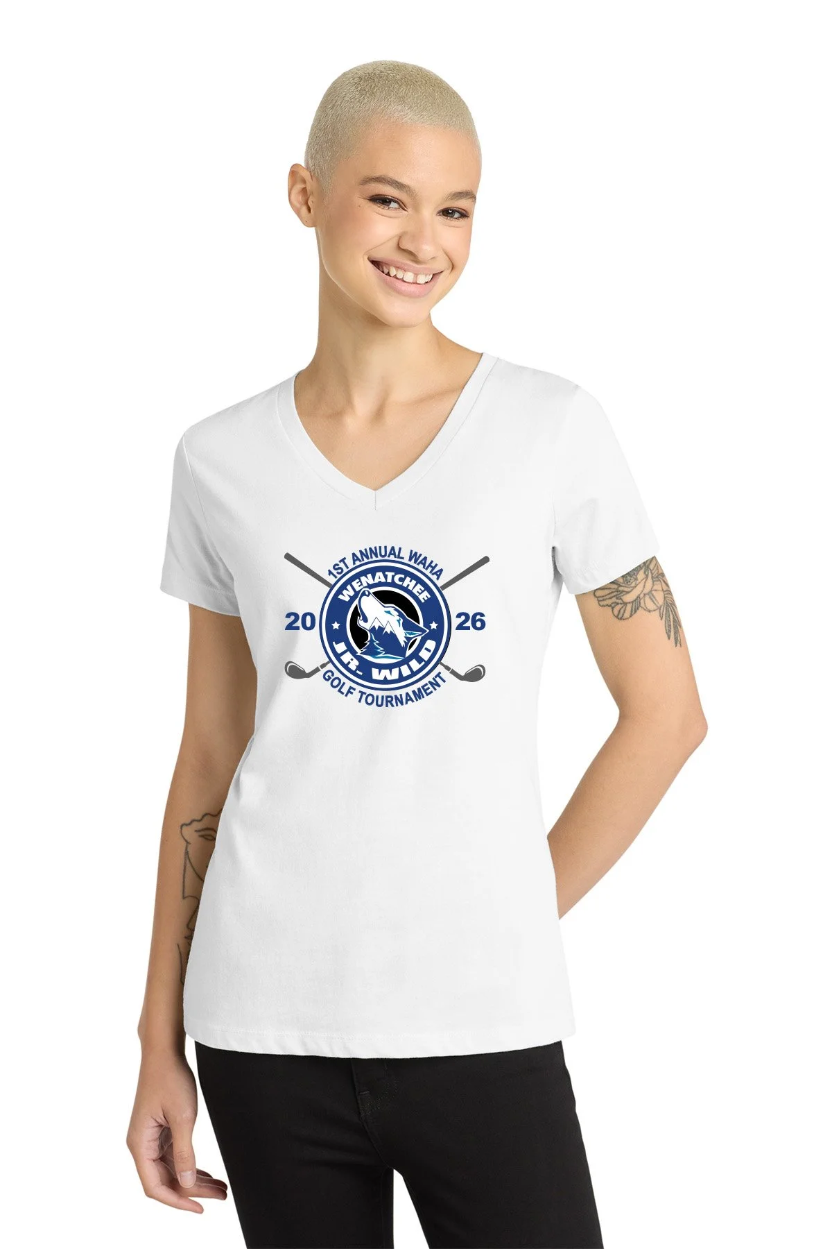 WAHA Golf Tournament Women's V-neck Tee