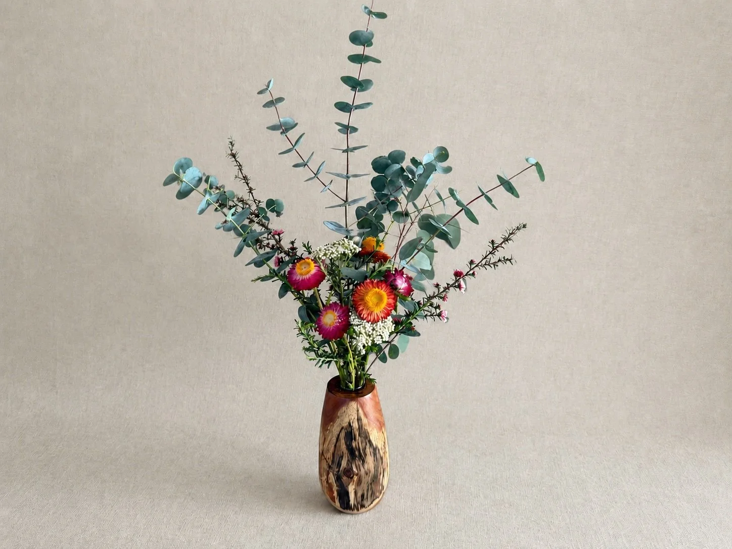 Black Wattle Flat Face Vase