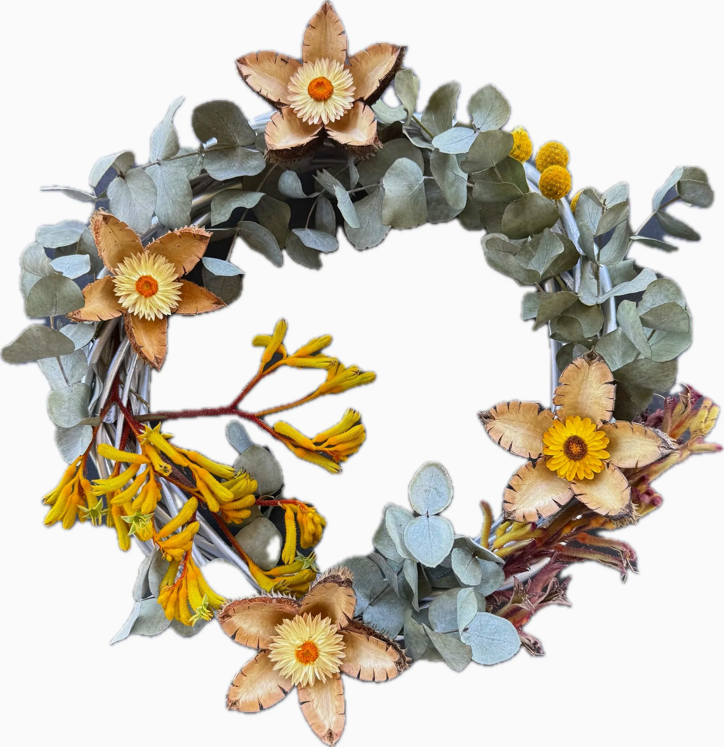 native flower wreath