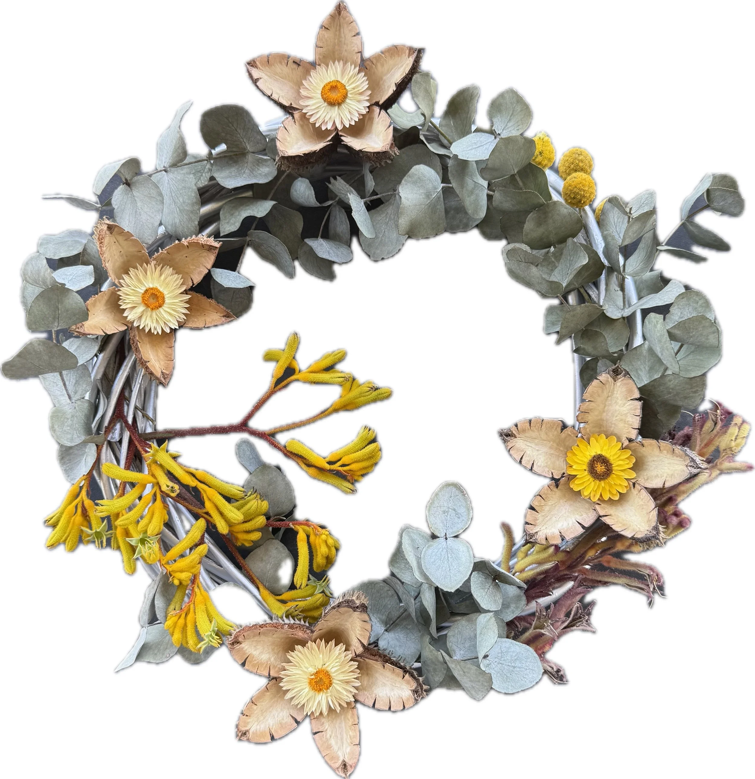 Native botanical wreath
