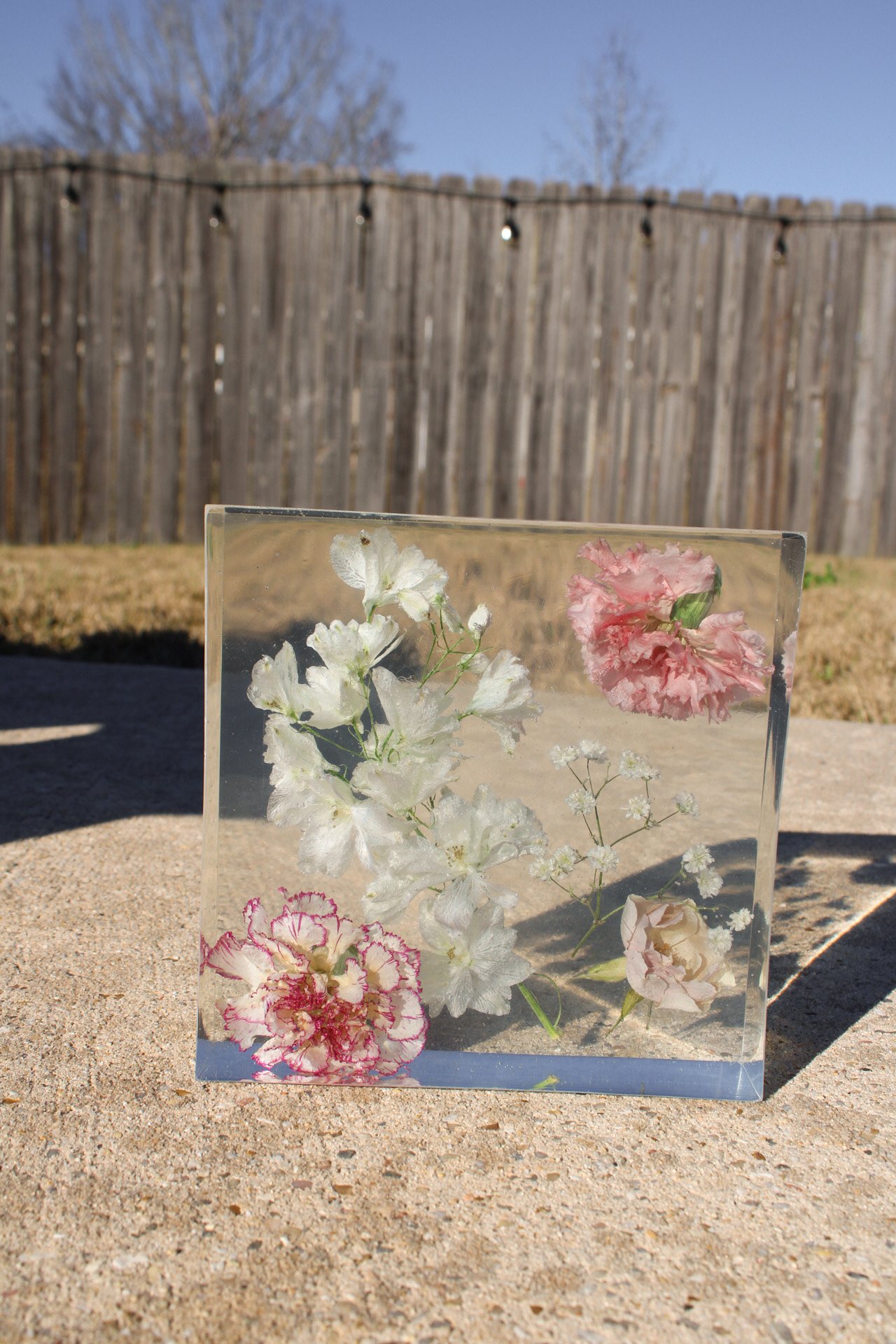 Premade Pink and White Square