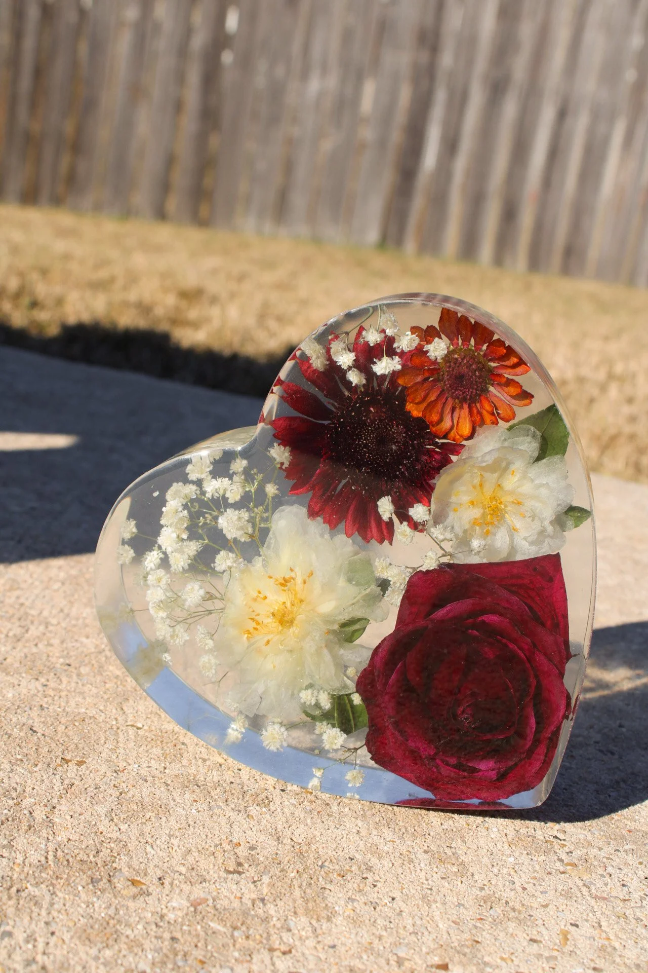 Premade Red and White Heart