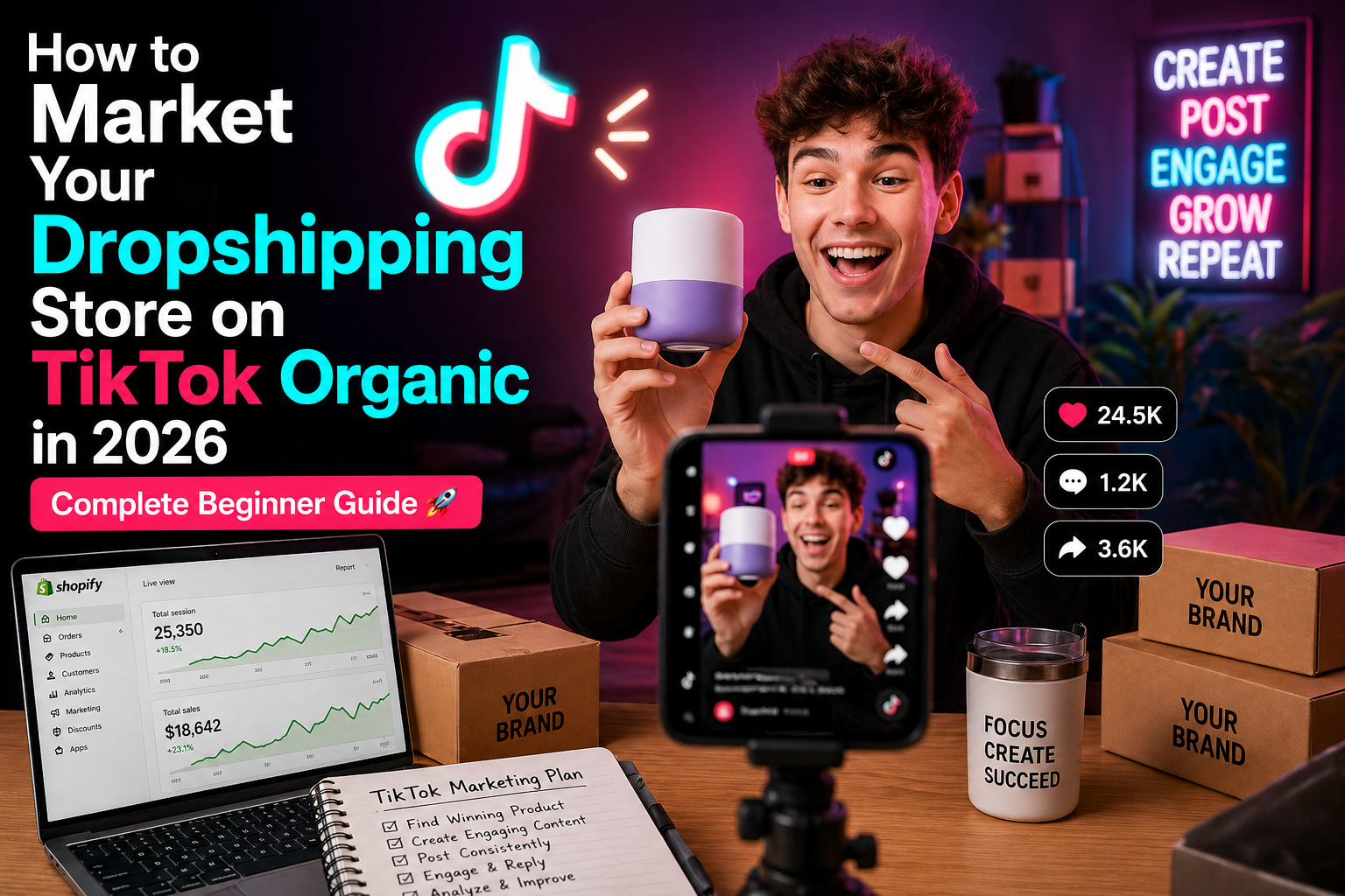 How to Market Your Dropshipping Store on TikTok Organic in 2026 — Complete Beginner Guide