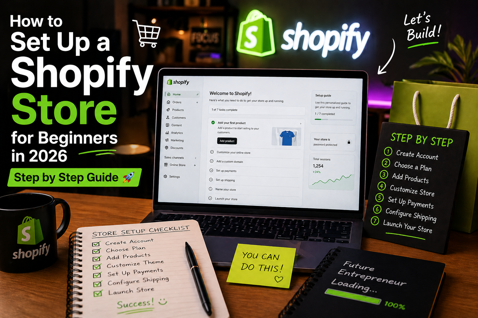 How to Set Up a Shopify Store for Beginners in 2026— Step by Step Guide