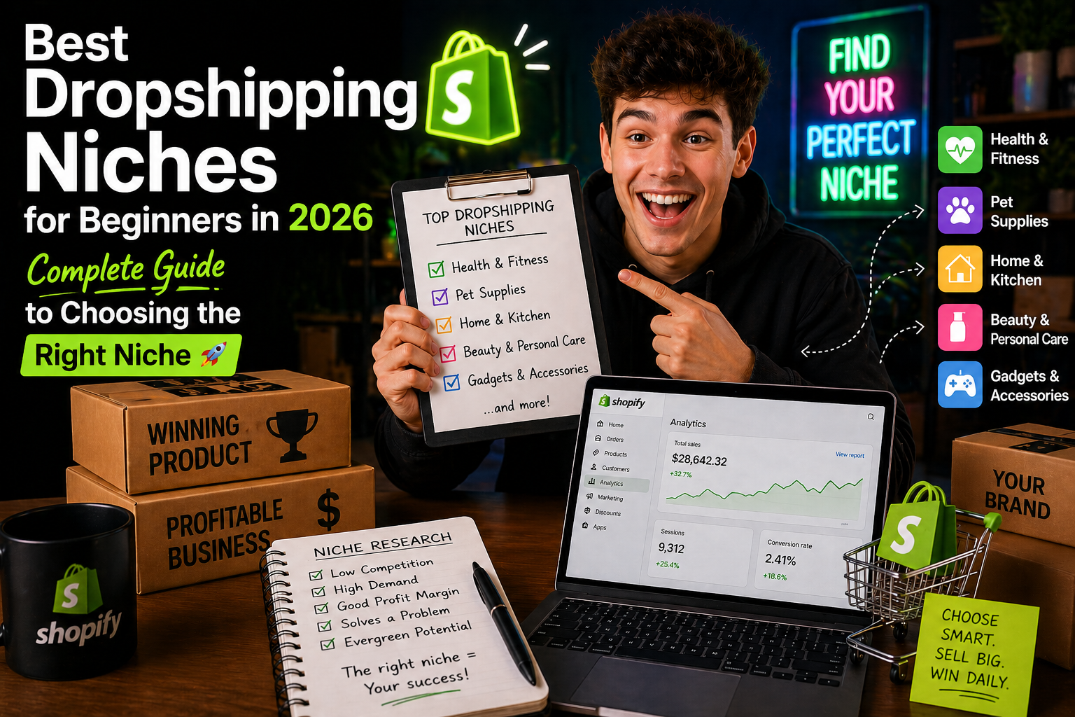 Best Dropshipping Niches for Beginners in 2026 — Complete Guide to Choosing the Right Niche