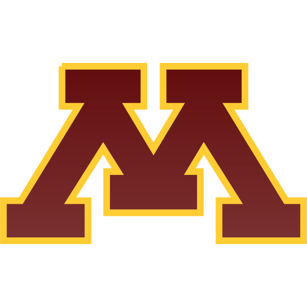The University of Minnesota logo featuring a maroon block letter 'M' with gold outline.