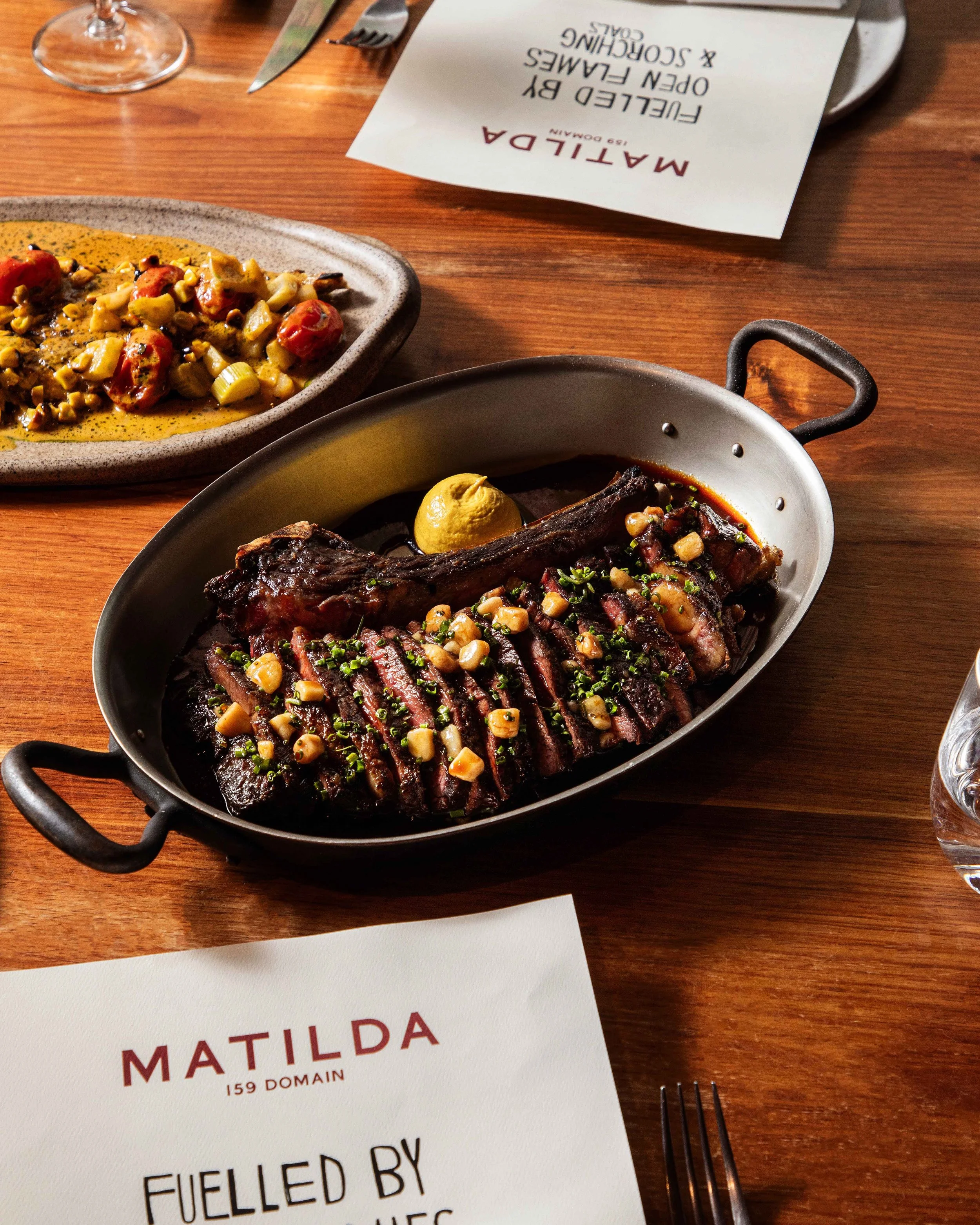 A grilled steak at Matilda