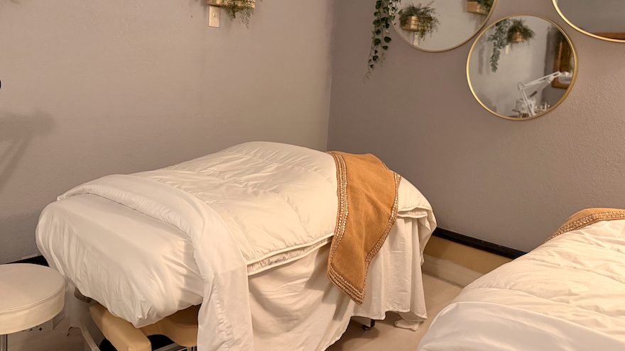 massage and facial treatment room at Tranquility Day Spa & Hair Salon in San Jose