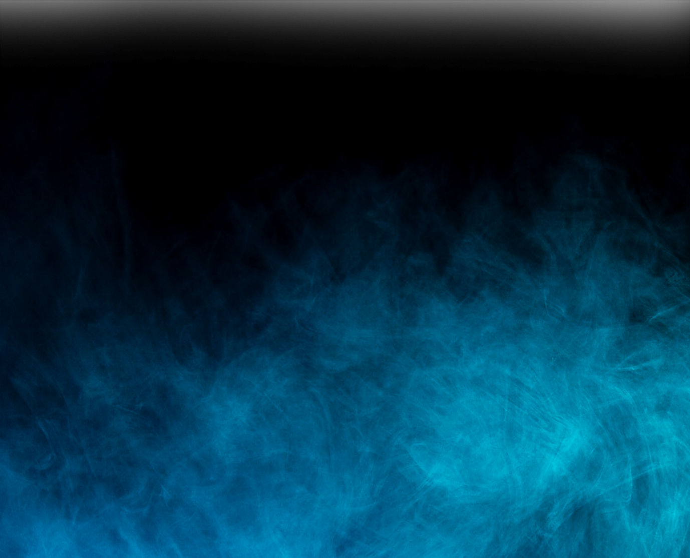 Blue and black smoky abstract background with wispy textures.