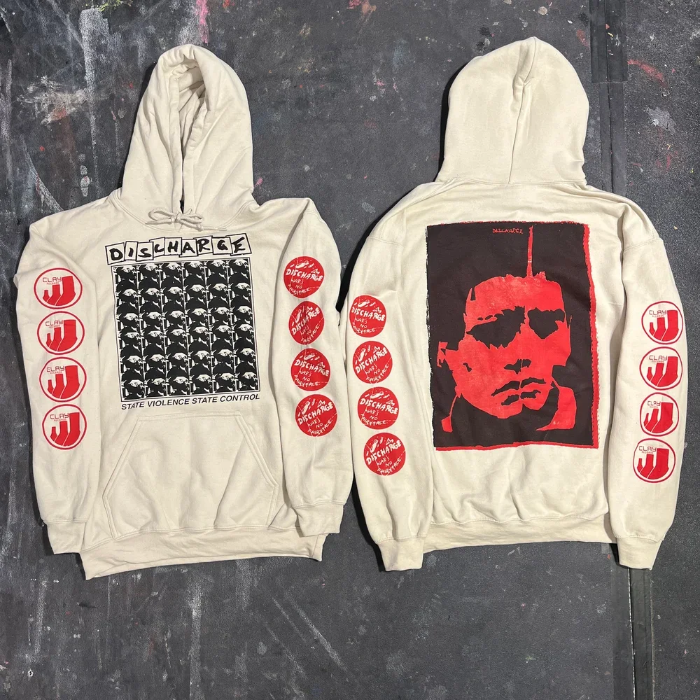 Discharge Hoodie (4 sided print)