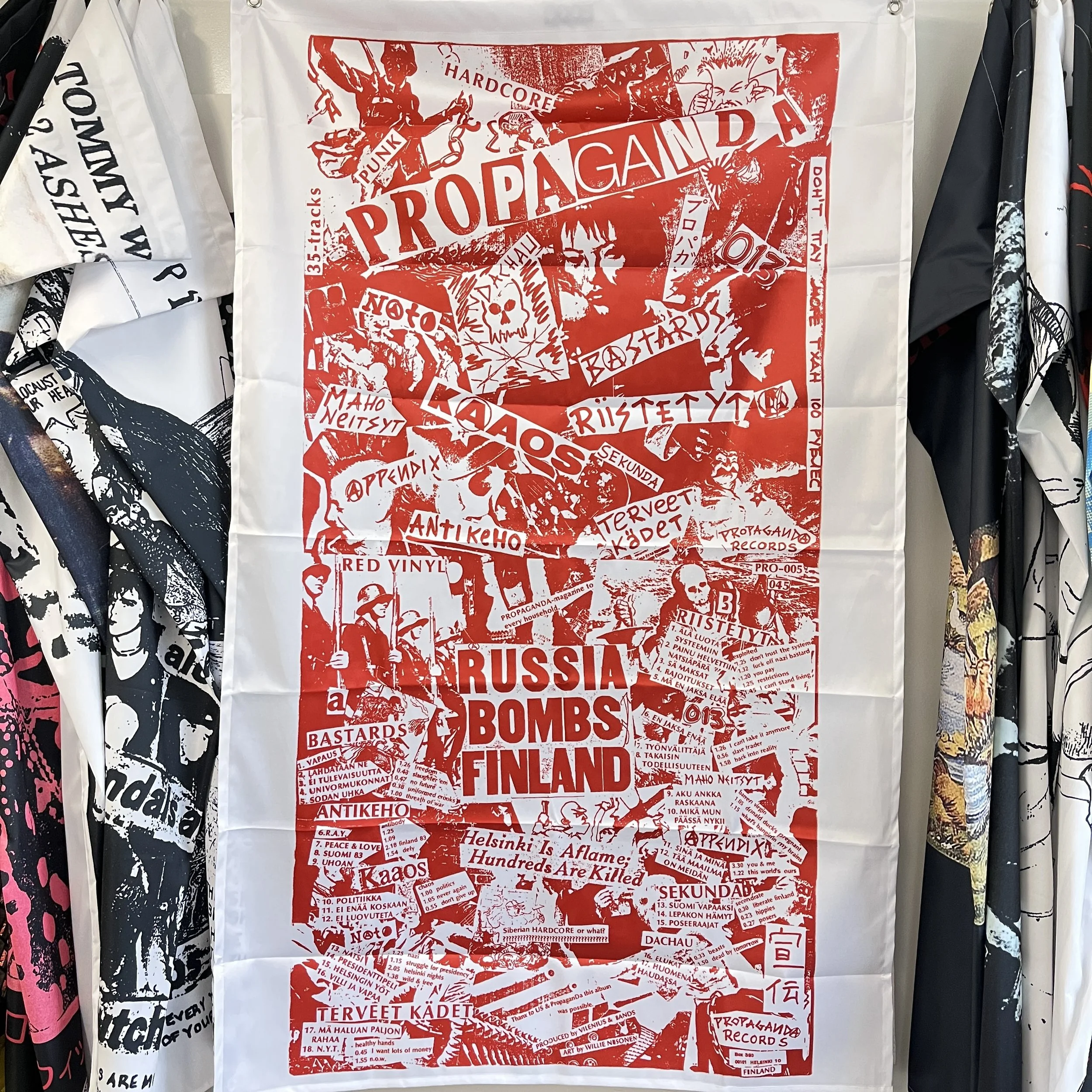 Propaganda Records "Russia Bombs Finland" 1982 Flag