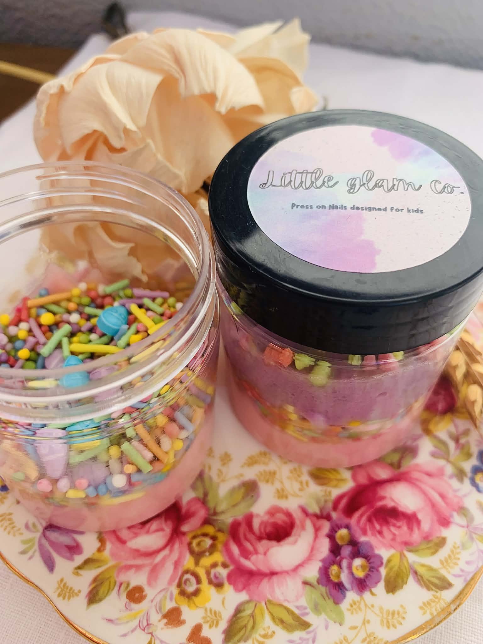 All natural nontoxic Little Glam Co- Confetti bath cream