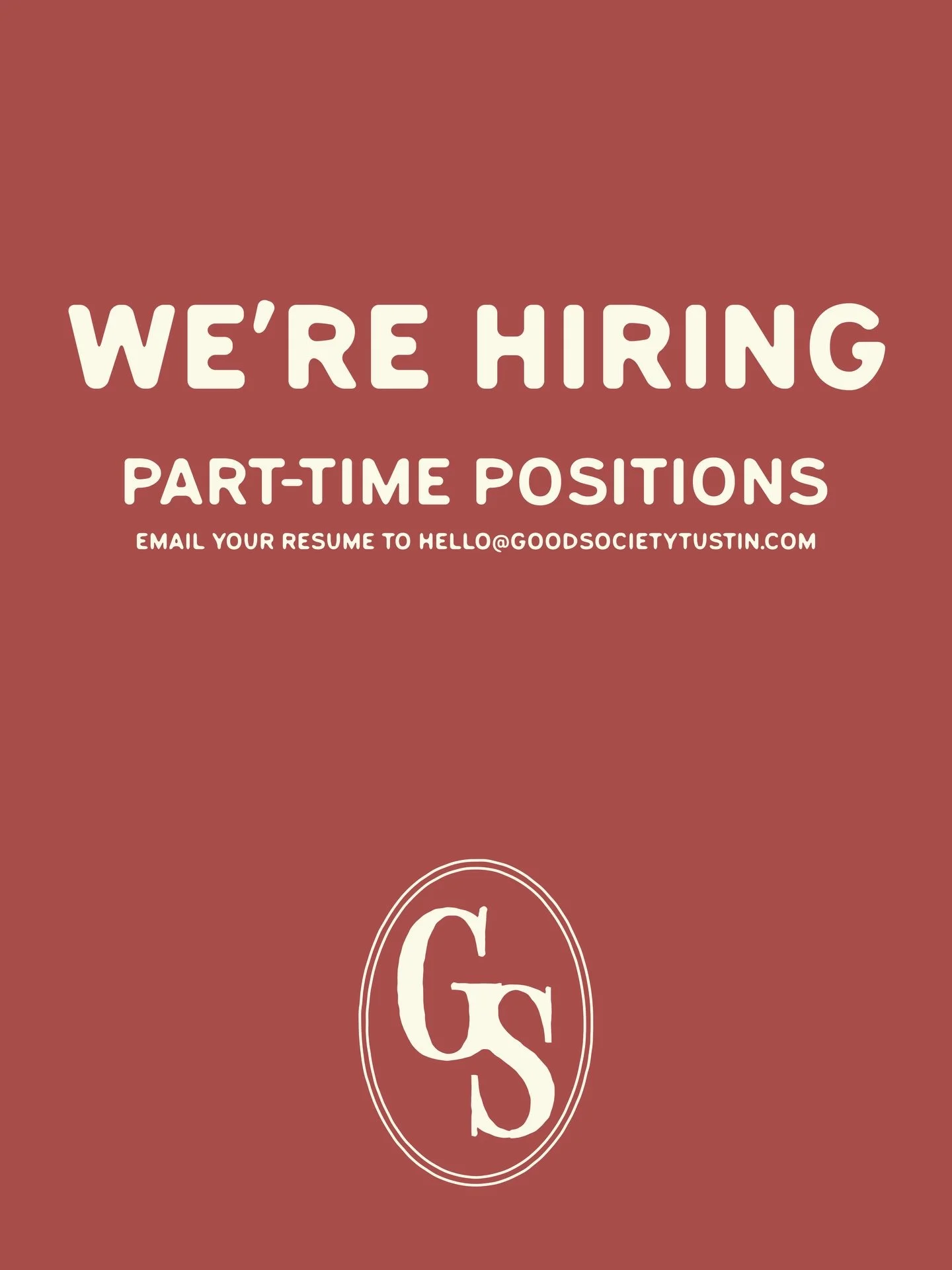 We&rsquo;re hiring &mdash; and Good Society is starting to take shape.

Swipe to see what this space is becoming &rarr;

Closets are going up and the shop is officially coming to life.

Opening March 28 in Old Town Tustin.

Good Society is a rotating