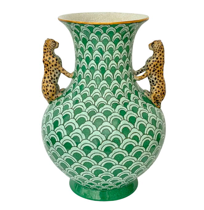Leopard Porcelain Vase