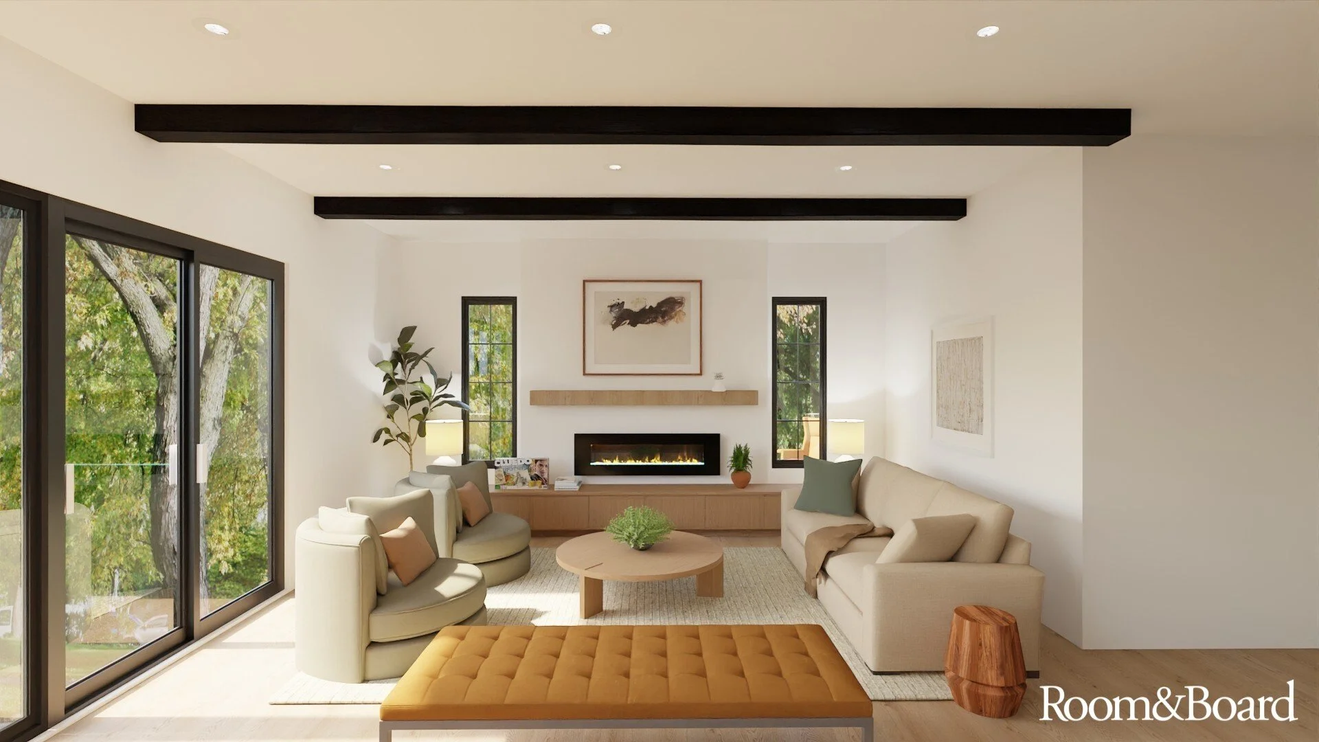 Warm, Contemporary Great Room