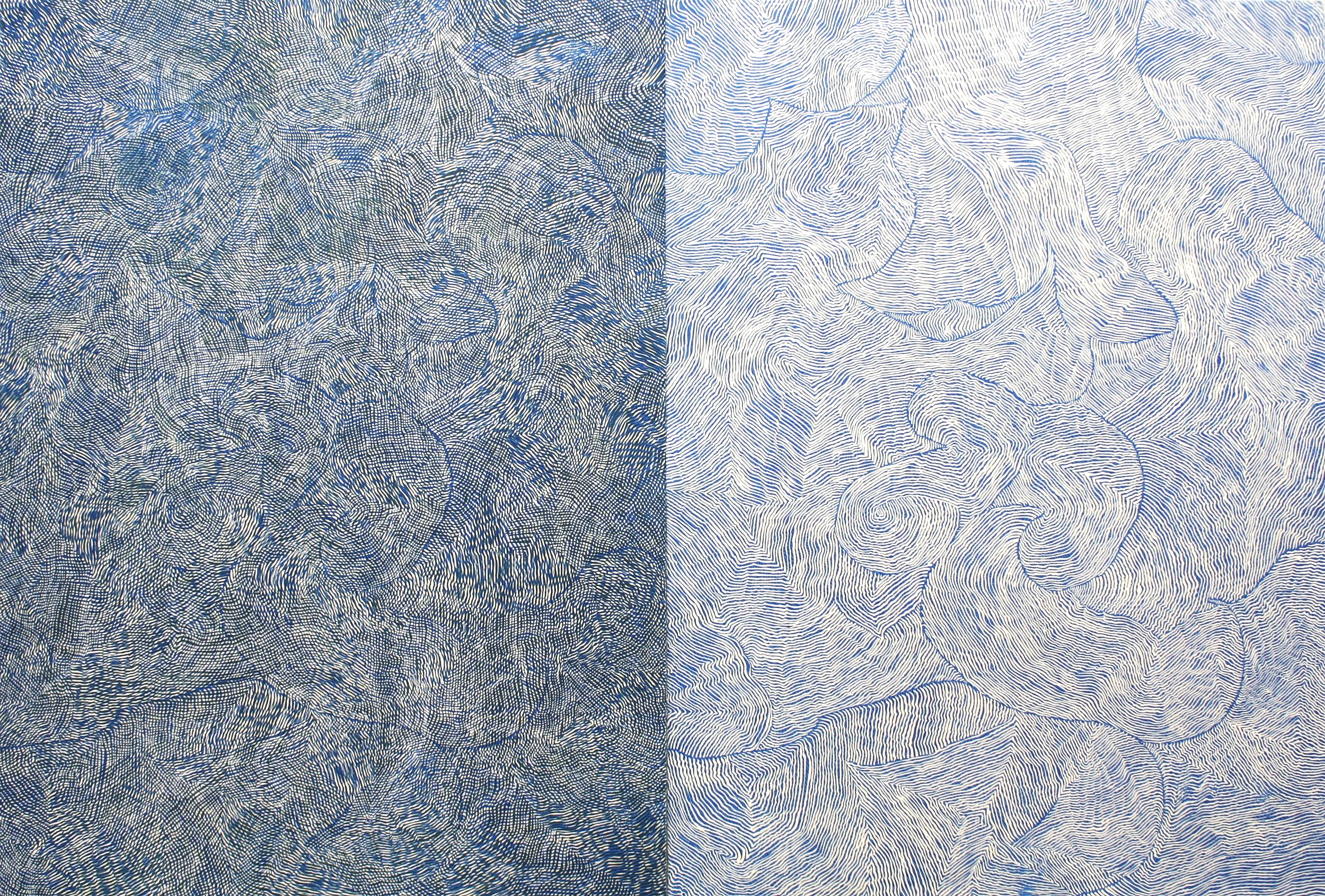 Revelations of Water,
2023,
Linocut,
Unique State,
60.5 x 90 cm