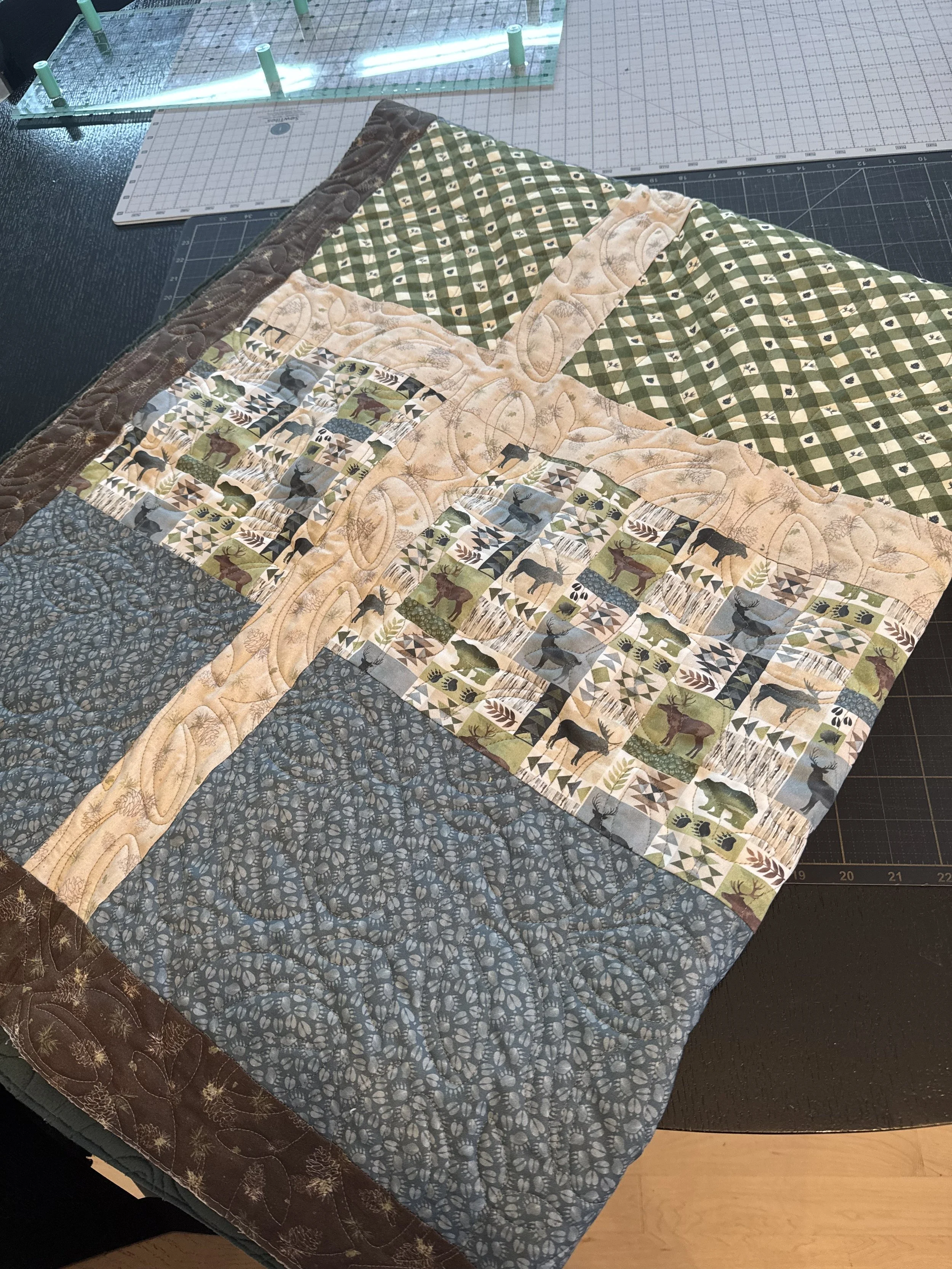 Another Sassy Sunflower Hashtag Quilt - with Minky Back