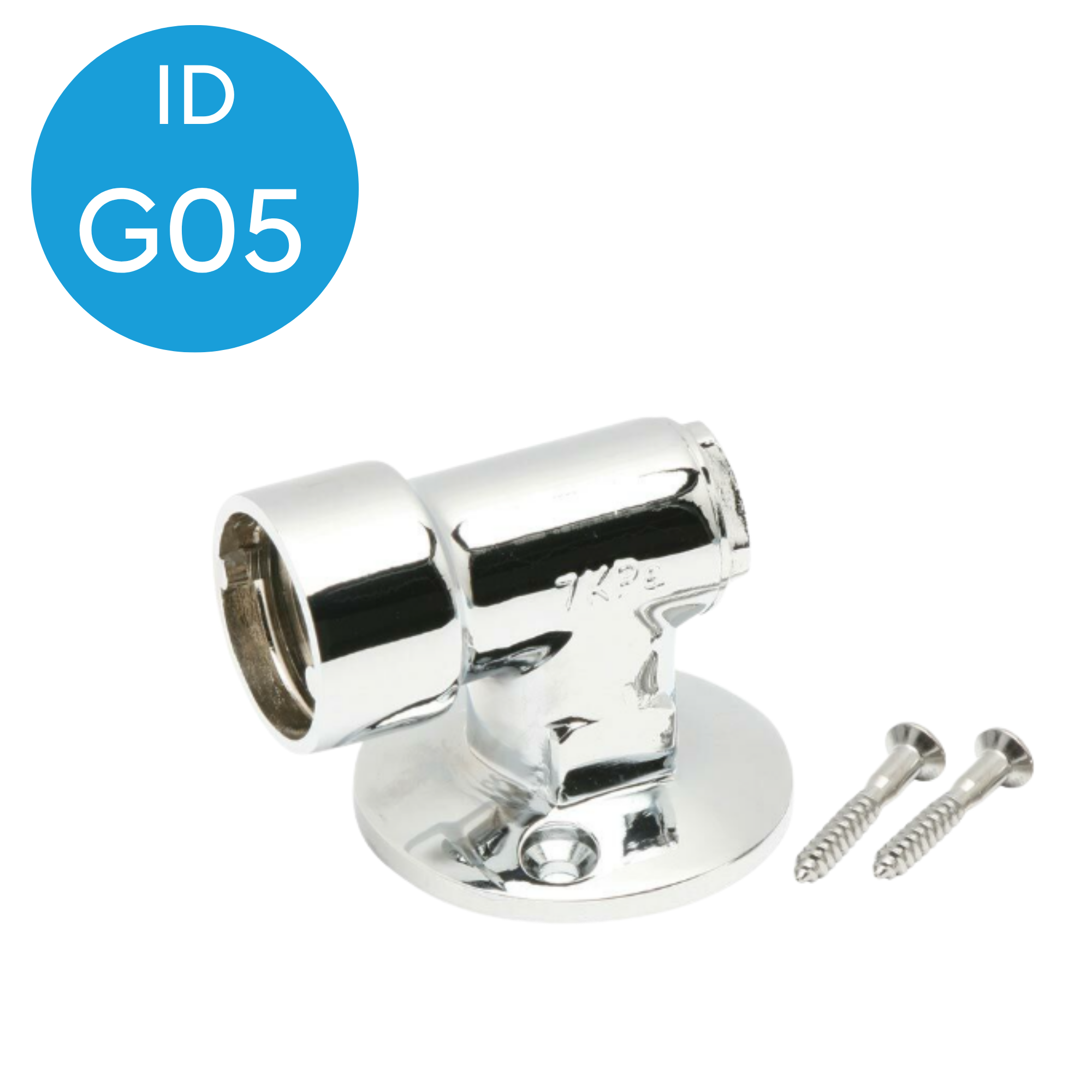 Close-up of a chrome electrical connector with screws and terminal parts.